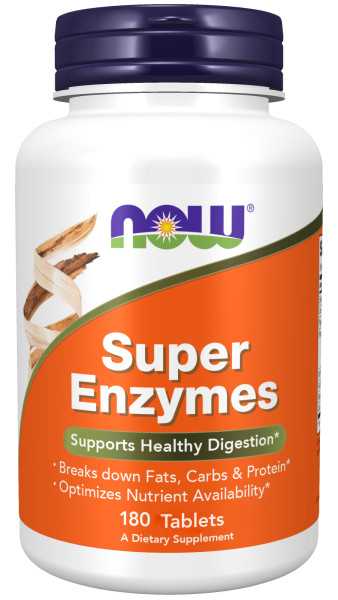 Now Foods, Super Enzyme, 180 Tabletten