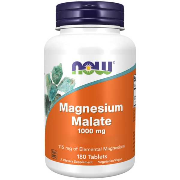 Now Foods, Magnesium Malate, 1000mg, 180 Veg. Tabletten