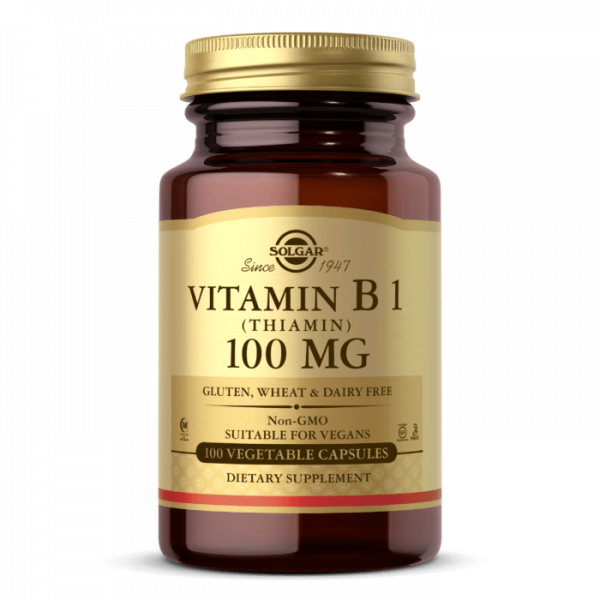 Solgar, Vitamin B1 (Thiamin), 100mg, 100 Veg. Kapseln