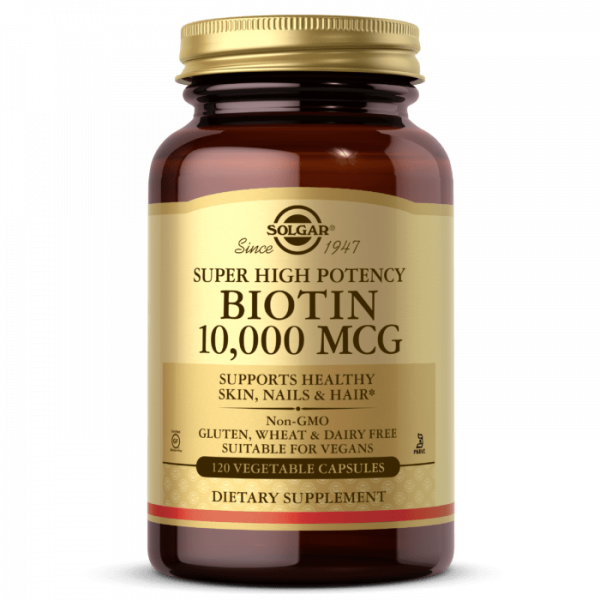 Solgar, Super High Potency Biotin, 10000mcg, 120 Veg. Kapseln