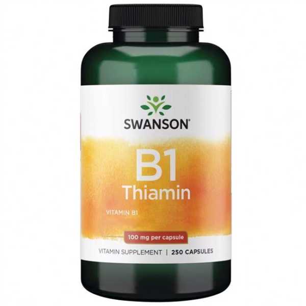 Swanson, Vitamin B1, Thiamin, 100mg, 250 Kapseln