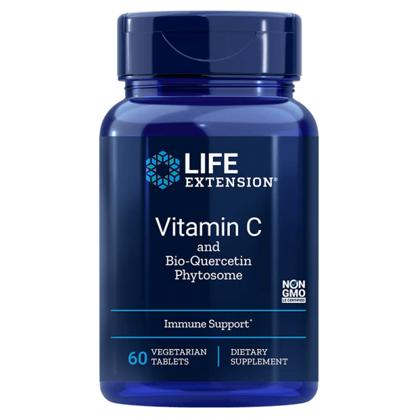 Life Extension, Vitamin C and Bio-Quercetin Phytosome, 1000mg, 60 Tabletten