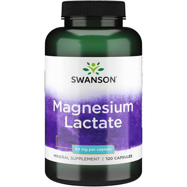 Swanson, Magnesium Lactate, 84mg, 120 Kapseln