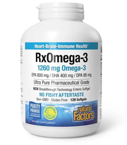 Natural Factors, Rx Omega-3 Factors, 120 Weichkapseln