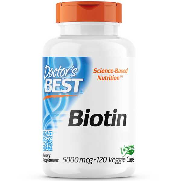 Doctor's Best, Biotin, 5000mcg, 120 veg. Kapseln