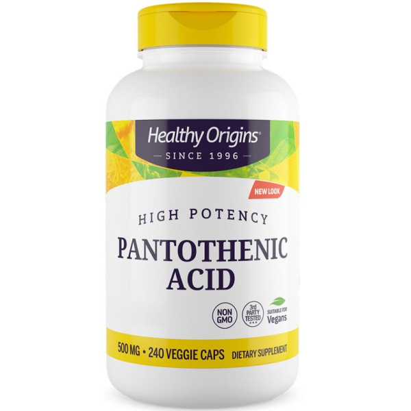 Healthy Origins, Pantothenic Acid, 500mg, 240 Veg. Kapseln