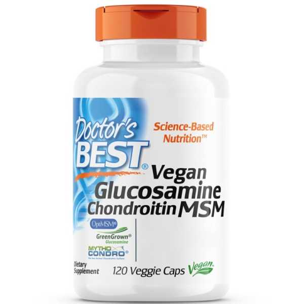 Doctor's Best, Vegan Glucosamine / Chondroitin / MSM, 120 Kapseln