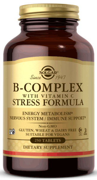 Solgar, B-Complex With Vitamin C, Stress Formula, 250 Tabletten