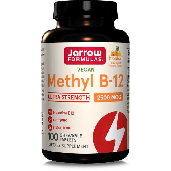 Jarrow Formulas, Methyl B-12, 2500mcg, Tropical flavor, 100 Kautabletten