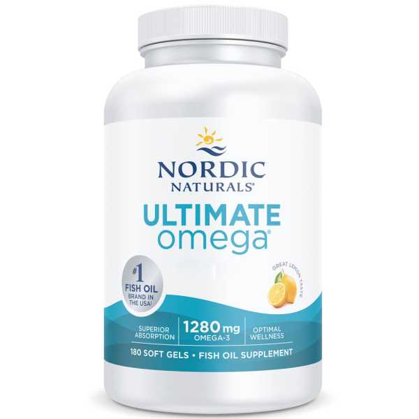 Nordic Naturals, Ultimate Omega mit Zitronengeschmack, 1280mg, 180 Weichkapseln
