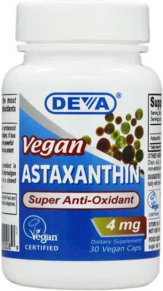 Deva, Veganes Astaxanthin, 4mg, 30 Vegane Kapseln