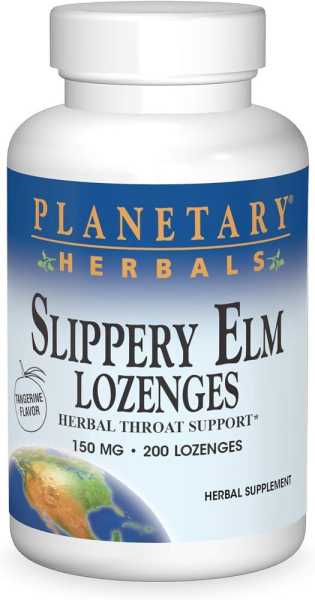 Planetary Herbals, Slippery Elm Lozenges,Tangerine, 150mg, 200 Pastillen