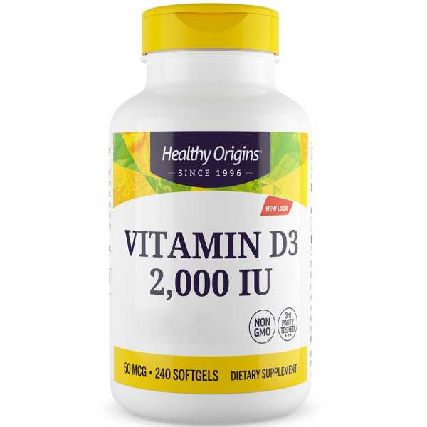 Healthy Origins, Vitamin D3, Depot, 2000 IU, 240 Weichkapseln