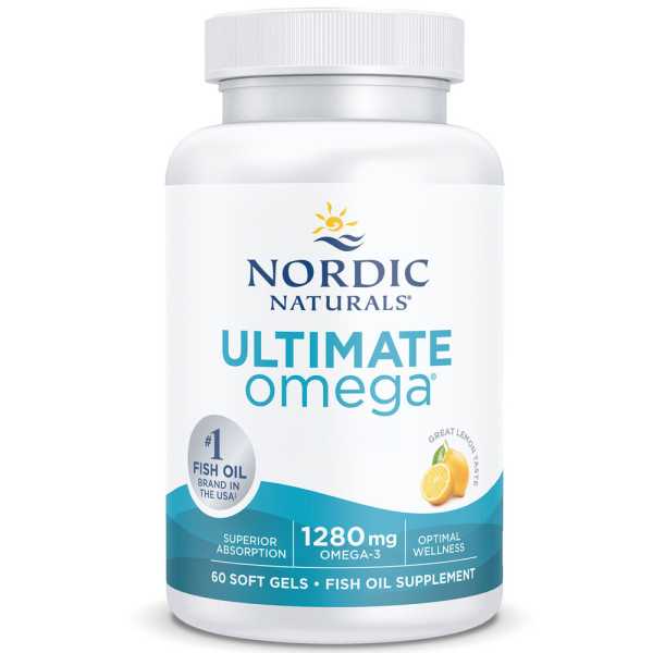 Nordic Naturals, Ultimate Omega, 1280mg Omega-3, Zitrone, 60 Weichkapseln