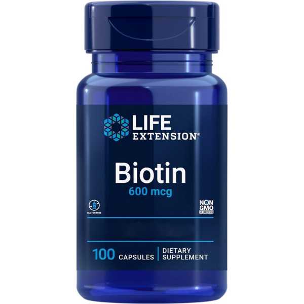 Life Extension, Biotin, 600mcg, 100 Kapseln
