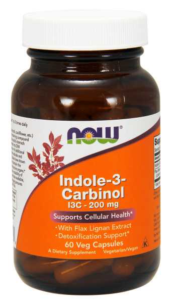 Now Foods, Indole-3-Carbinol (I3C), 200mg, 60 Veg. Kapseln