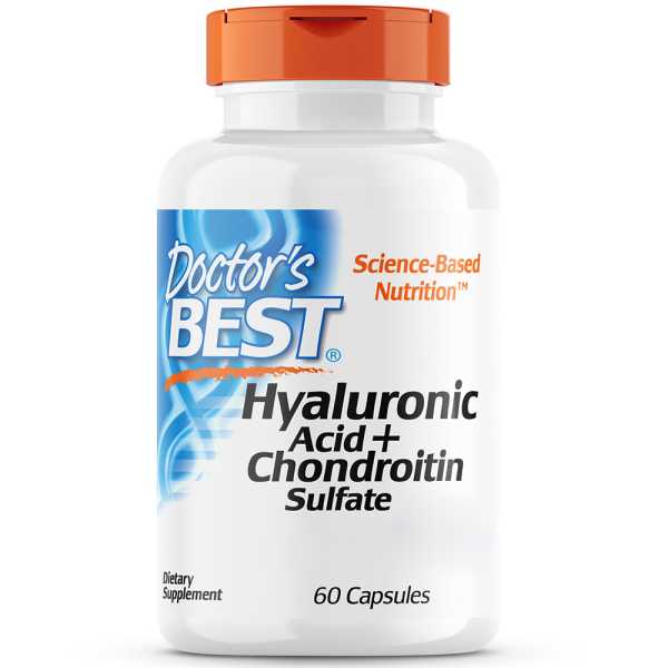 Doctor's Best, Hyaluronsäure mit Chondroitinsulfat, 60 Kapseln