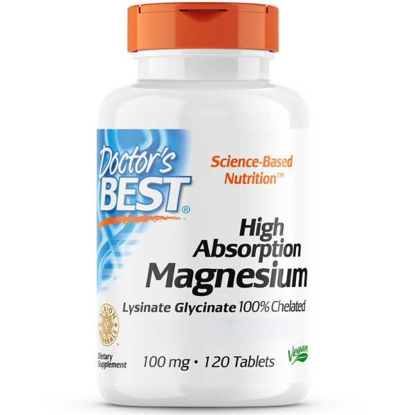 Doctor's Best, High Absorption Magnesium, 120 Tabletten