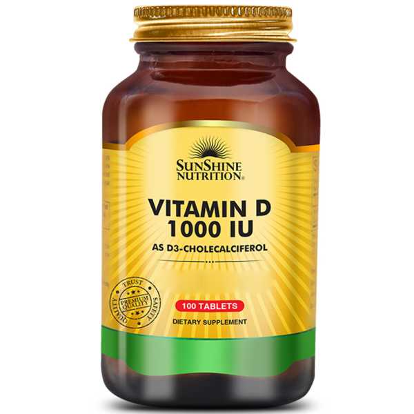 Sunshine Nutrition, Vitamin D3, 1000 IU, 100 Tabletten