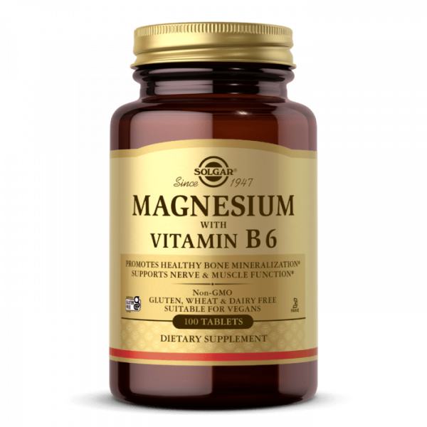 Solgar, Magnesium with Vitamin B6, 100 Veg. Tabletten