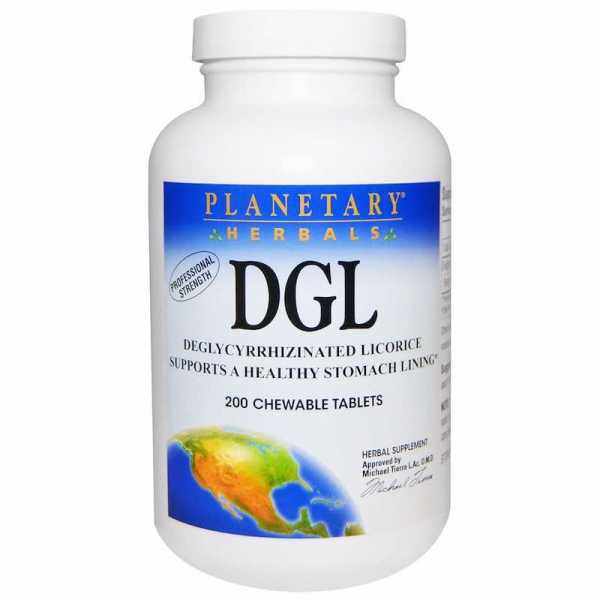 Planetary Herbals, DGL, Deglycyrrhizinated Licorice, 380mg, 200 Kautabletten