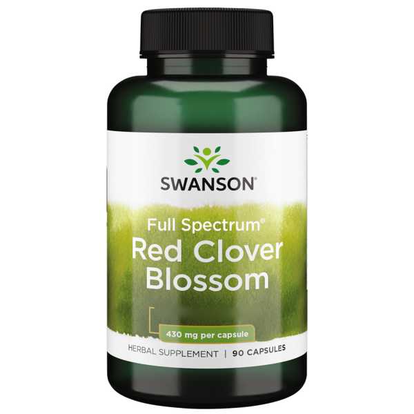 Swanson, Red Clover Blossom, 430mg, 90 Kapseln
