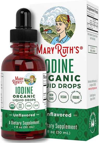 MaryRuth's, Iodine Drops, Unflavoured, 30ml