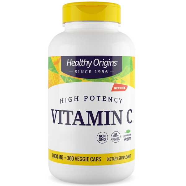 Healthy Origins, Vitamin C, 1,000mg, 360 Kapseln