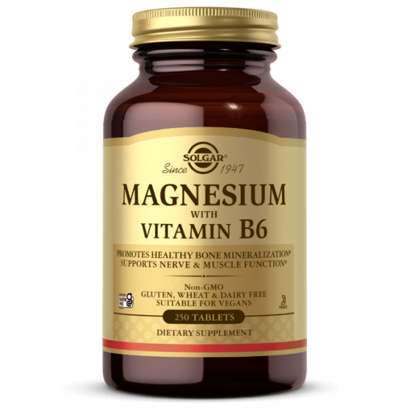 Solgar, Magnesium mit Vitamin B6, 250 vegane Tabletten