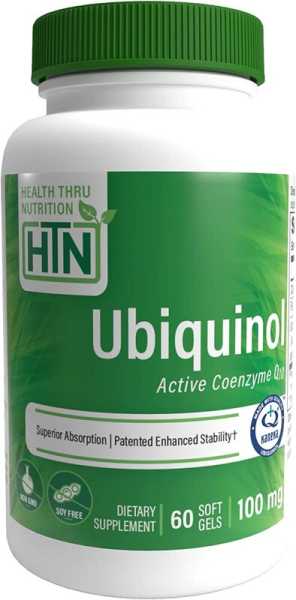 Health Thru Nutrition, ​Ubiquinol CoQ10, 100mg, 60 Weichkapseln