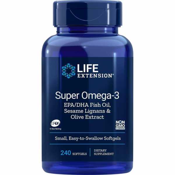 Life Extension, Super Omega-3 EPA/DHA, 240 leicht schluckbare Weichkapseln