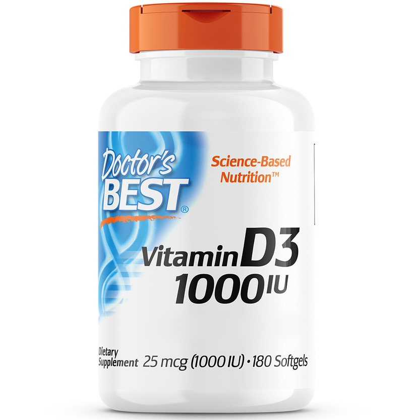Doctor\'s Best, Vitamin D3, 1000 I.E, 180 Weichkapseln