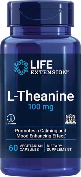 Life Extension, L-Theanine, 100mg, 60 Kapseln