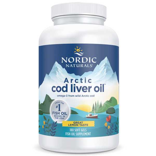 Nordic Naturals, Arctic Cod Liver Oil, 750 mg, 180 Weichkapseln