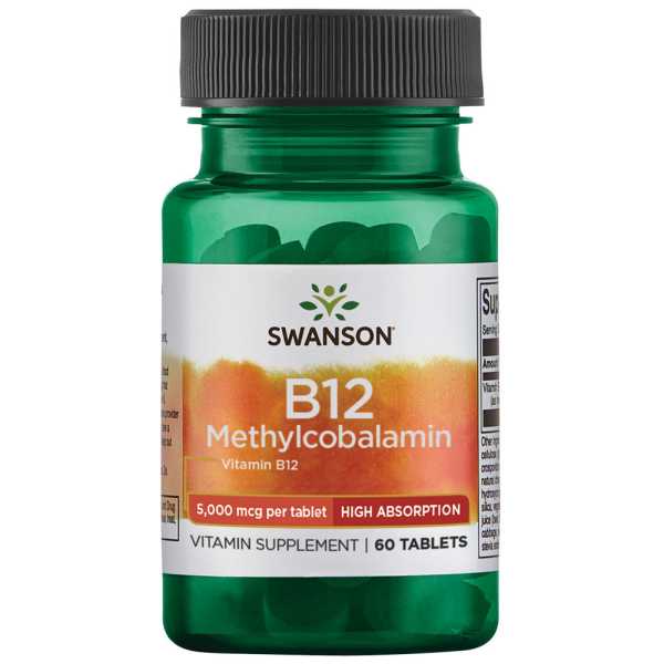 Swanson, Vitamin B12 Methylcobalamin, 5,000mcg, 60 Tabletten