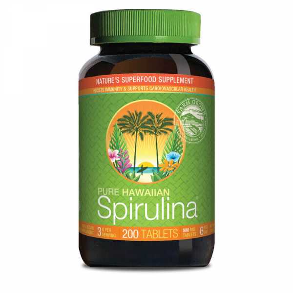 Nutrex, Spirulina aus Hawaii - 100% vegan, 500mg, 200 Vegane Tabletten