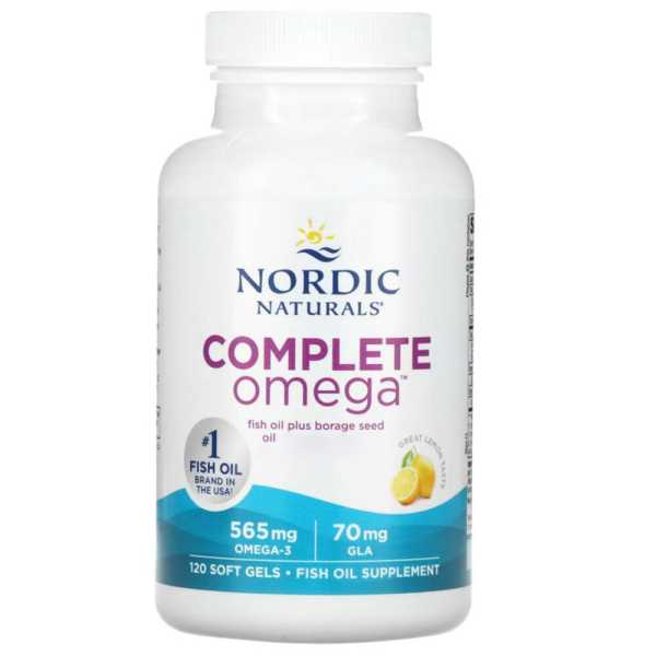 Nordic Naturals, Complete Omega, 565 mg Omega-3 plus 70mg GLA, Zitrone, 120 Weichkapseln