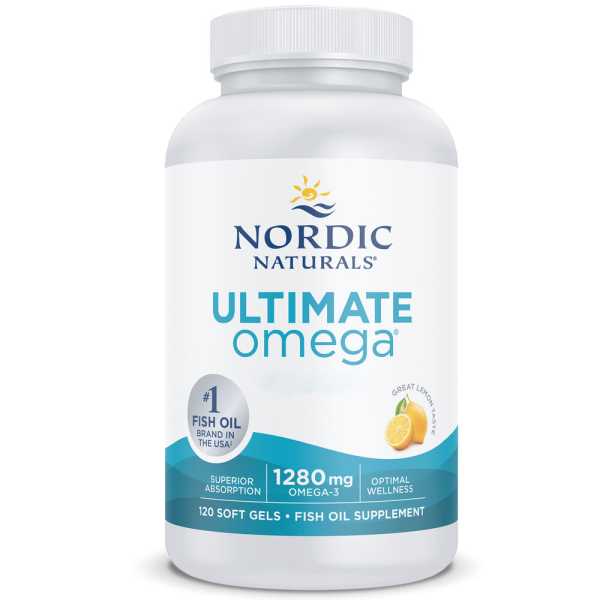 Nordic Naturals, Ultimate Omega, 1280mg Omega-3, Zitrone, 120 Weichkapseln