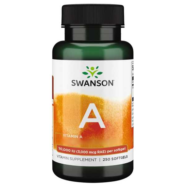 Swanson, Vitamin A, 10,000 IU, 250 Weichkapseln