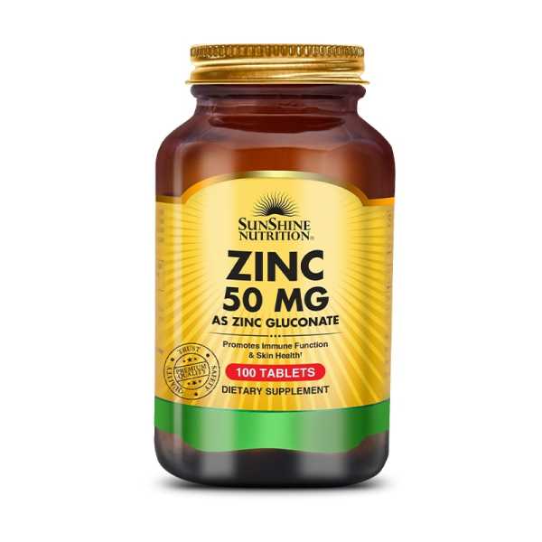 Sunshine Nutrition, Zinc, Depot, 50mg, 100 Tabletten