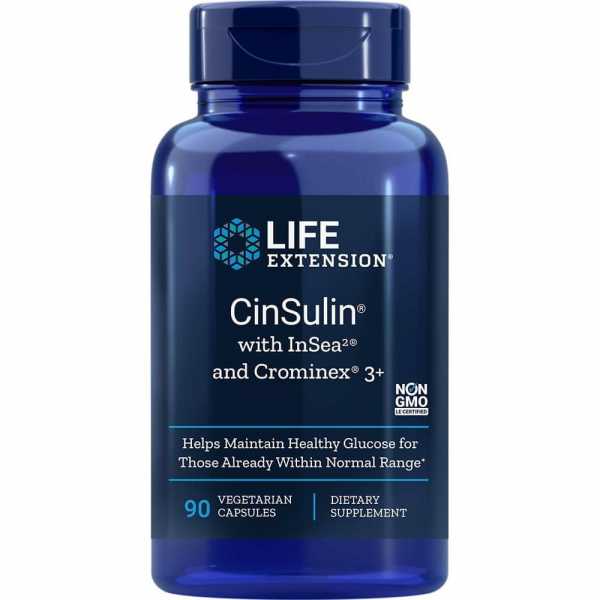 Life Extension, CinSulin mit InSea2 und Crominex 3+, 90 Veg. Kapseln