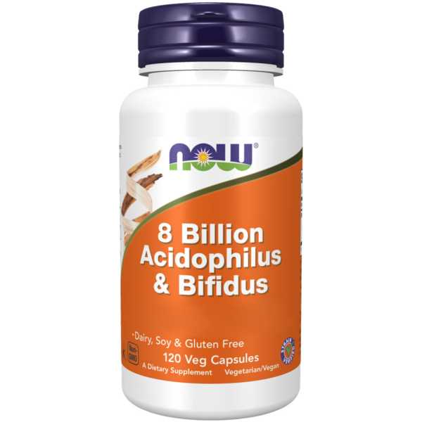 Now Foods, 8 Milliarden Acidophilus & Bifidus,120 Kapseln