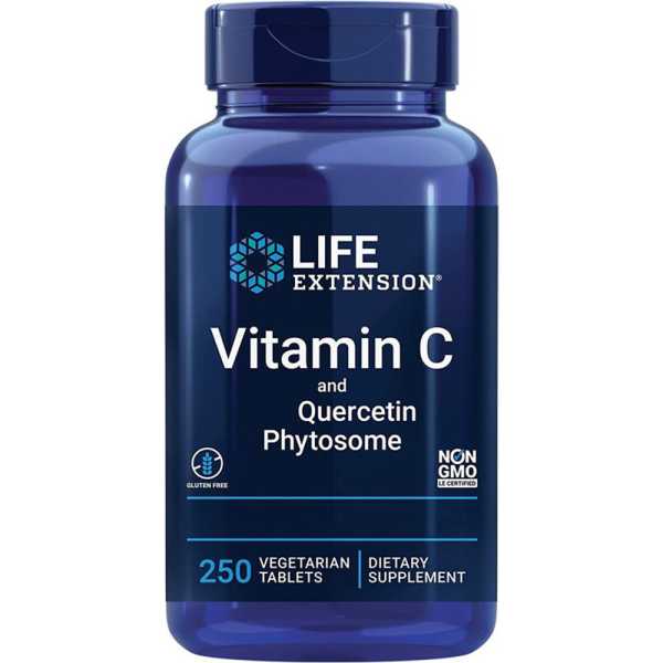 Life Extension, Vitamin C and Quercetin Phytosome 1000mg, 250 Veg. Tabletten