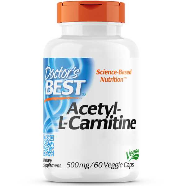 Doctor's Best, Acetyl-L-Carnitine, 500mg, 60 Veg. Kapseln