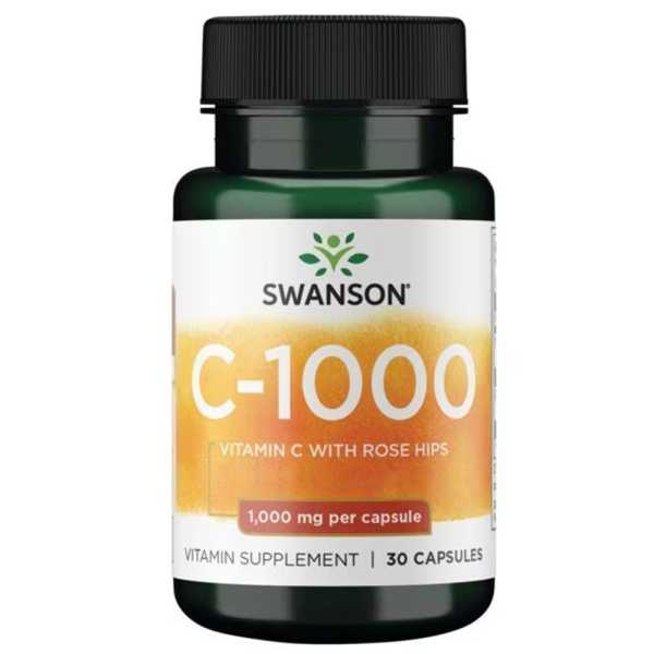 Swanson, Vitamin C with Rose Hips, 1,000mg, 30 Kapseln