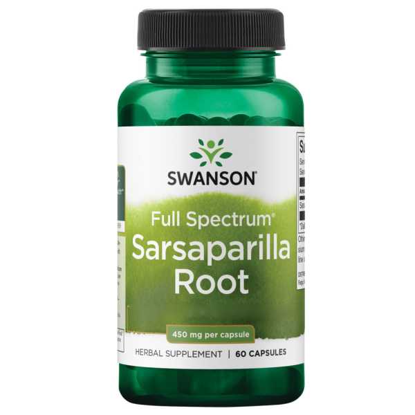 Swanson, Full Spectrum Sarsaparilla Root, 450mg, 60 Kapseln
