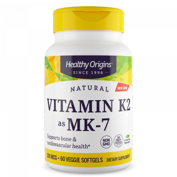 Healthy Origins, Vitamin K2 MK7, 100mcg, 60 Weichkapseln
