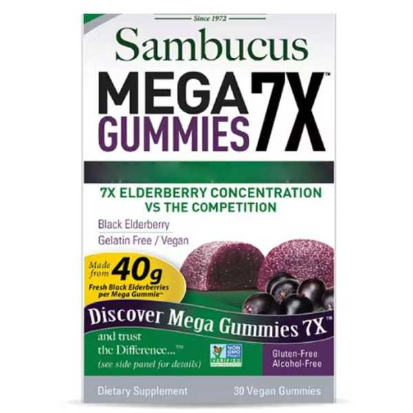 Nature's Answer, Sambucus Mega Gummies 7X, 30 Gummibären