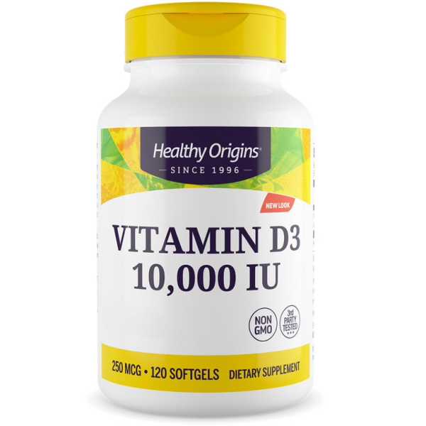 Healthy Origins, Vitamin D3, Depot, 10,000 IU, 120 Weichkapseln