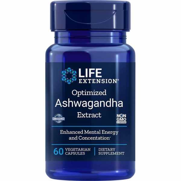 Life Extension, Optimized Ashwagandha Extrakt, 60 Veg. Kapseln